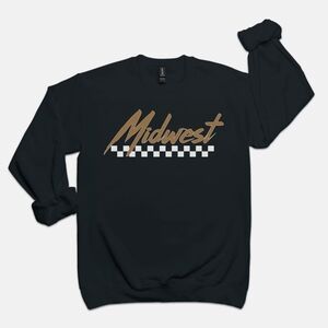 Midwest Checkered Crewneck Retro Sweatshirt